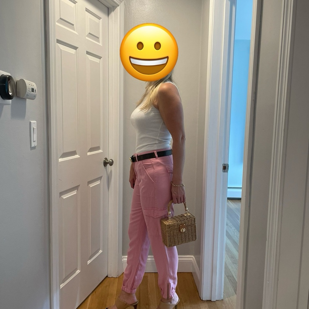Guess Pink Cargo Pants Slim Fit